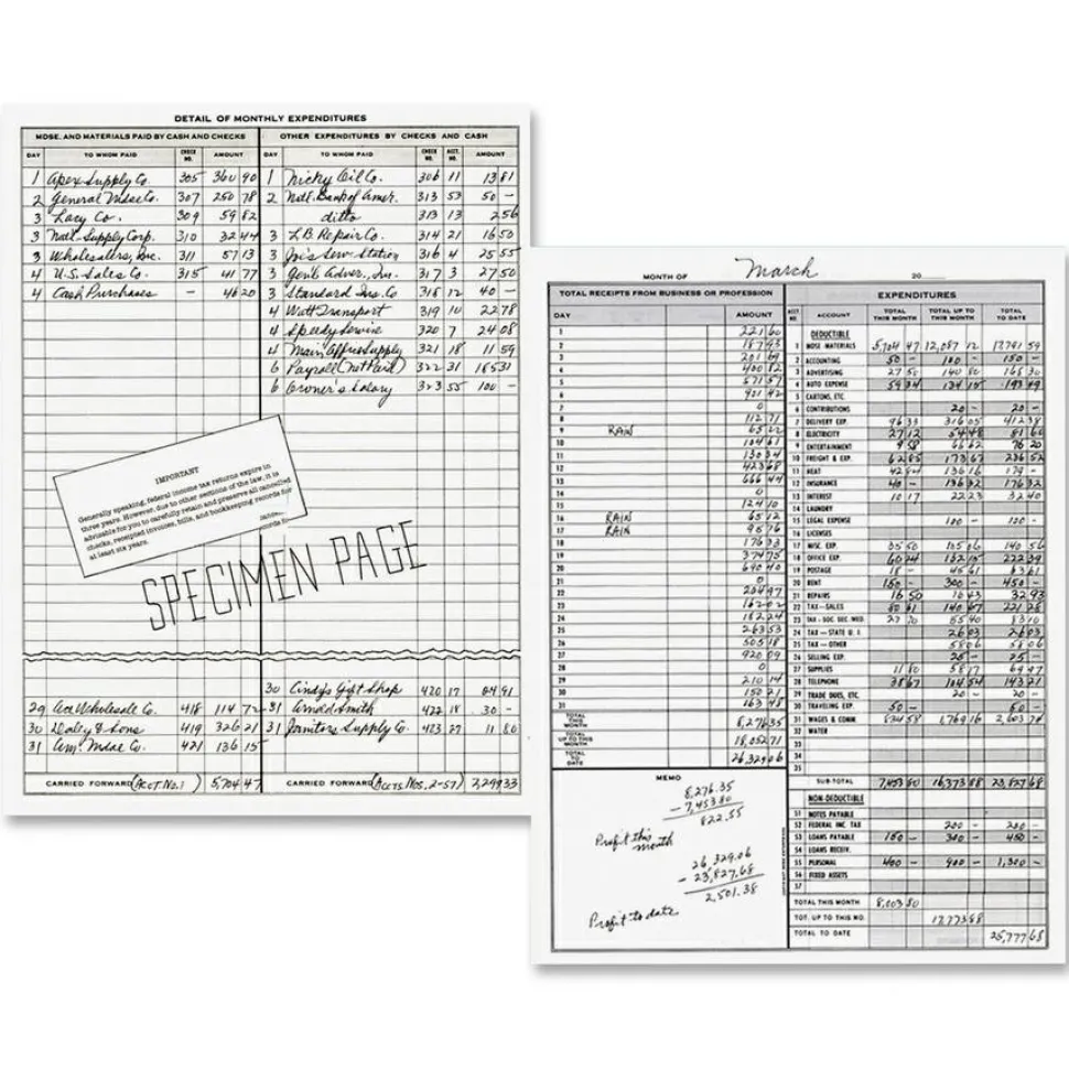 Dome Bookkeeping Record Book