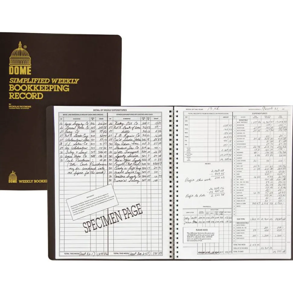 Dome Bookkeeping Record Book