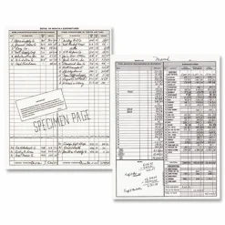 Dome Simplified Monthly Bookkeeping Record, 4 Column Format, Tan Cover, 11 x 8.5 Sheets, 128 Sheets/Book