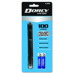 DORCY 100 Lumen LED Penlight, 2 AAA Batteries (Included), Silver