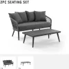 Dover 2Pc Outdoor Rope Conversation Set