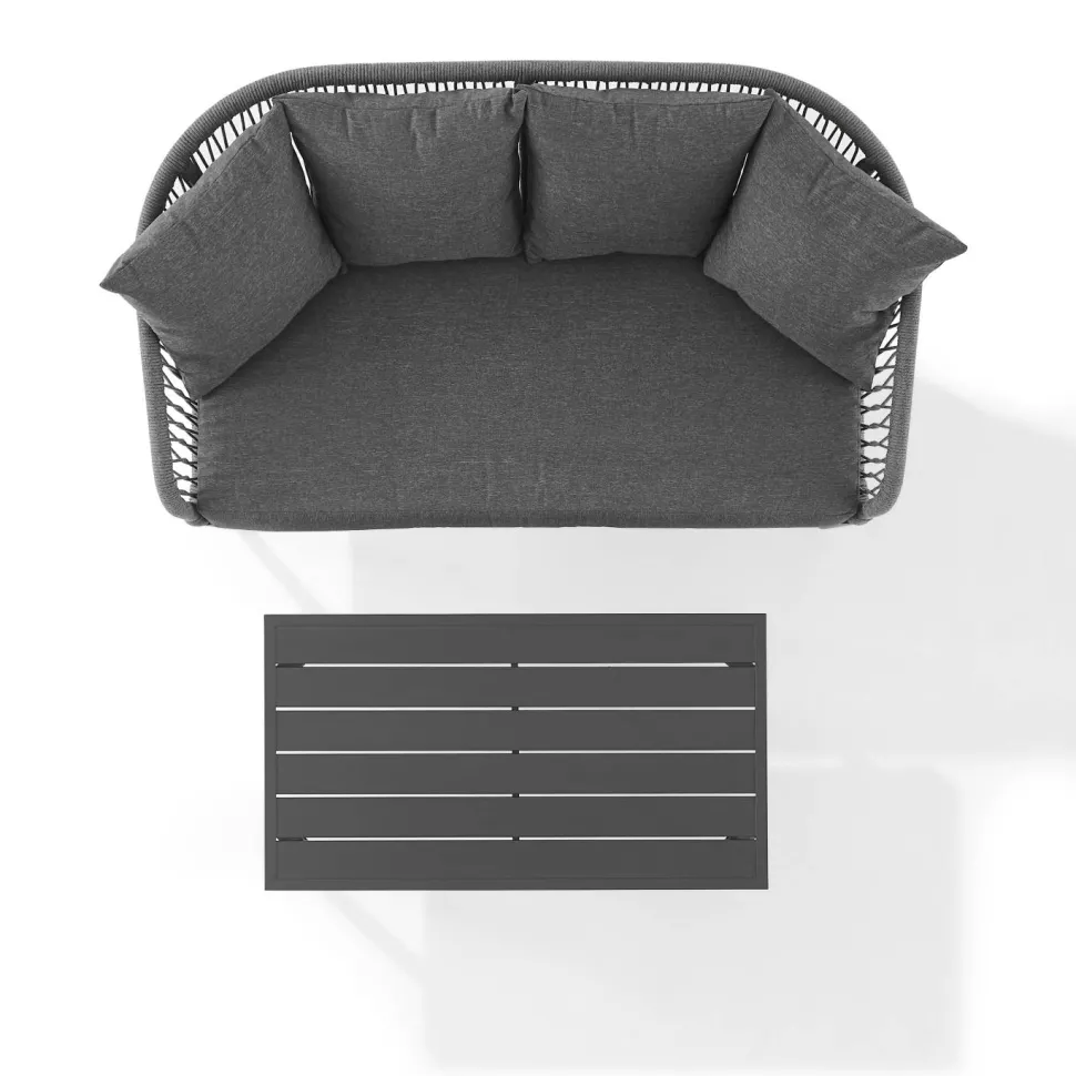 Dover 2Pc Outdoor Rope Conversation Set