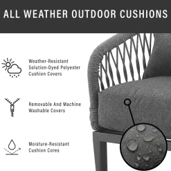 Dover 2Pc Outdoor Rope Conversation Set