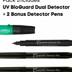 Dri-Mark Dual-Test Counterfeit Detection Pen With UV LED Light, Black
