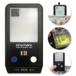 Dri-Mark FlashTest Counterfeit Detector for USD, 3 Detection Methods, 2.5" x 4.5" x 0.8", Black