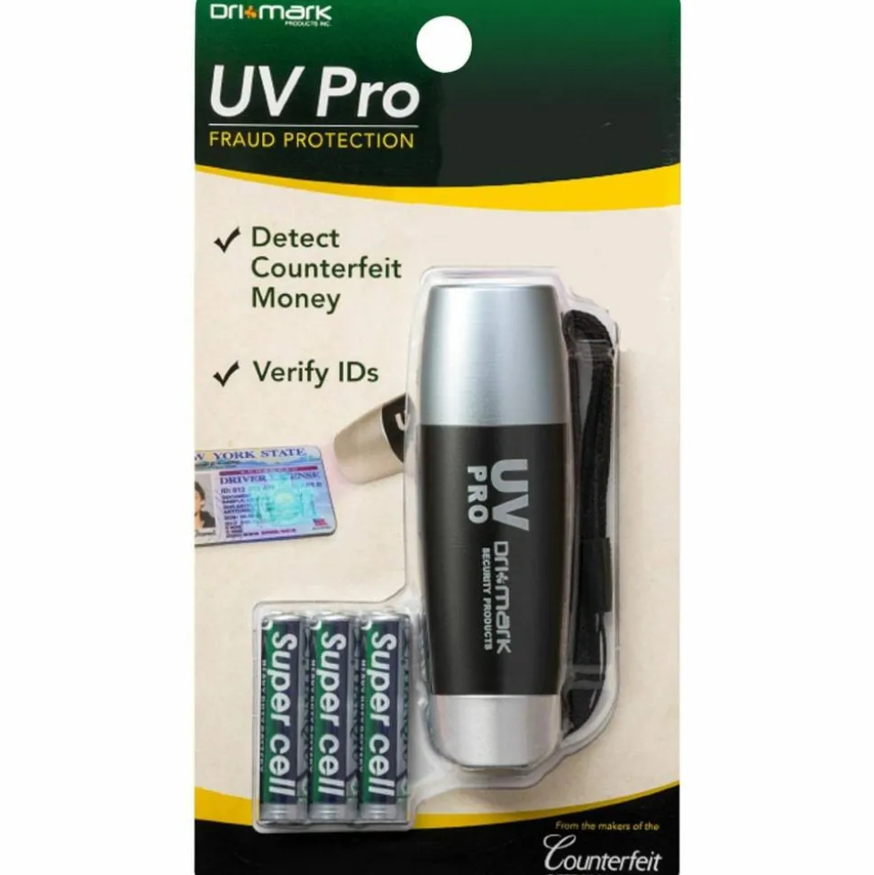 Dri-Mark UV Pro Fraud Protector, 4"H x 1"W x 1"D, Gray/Silver
