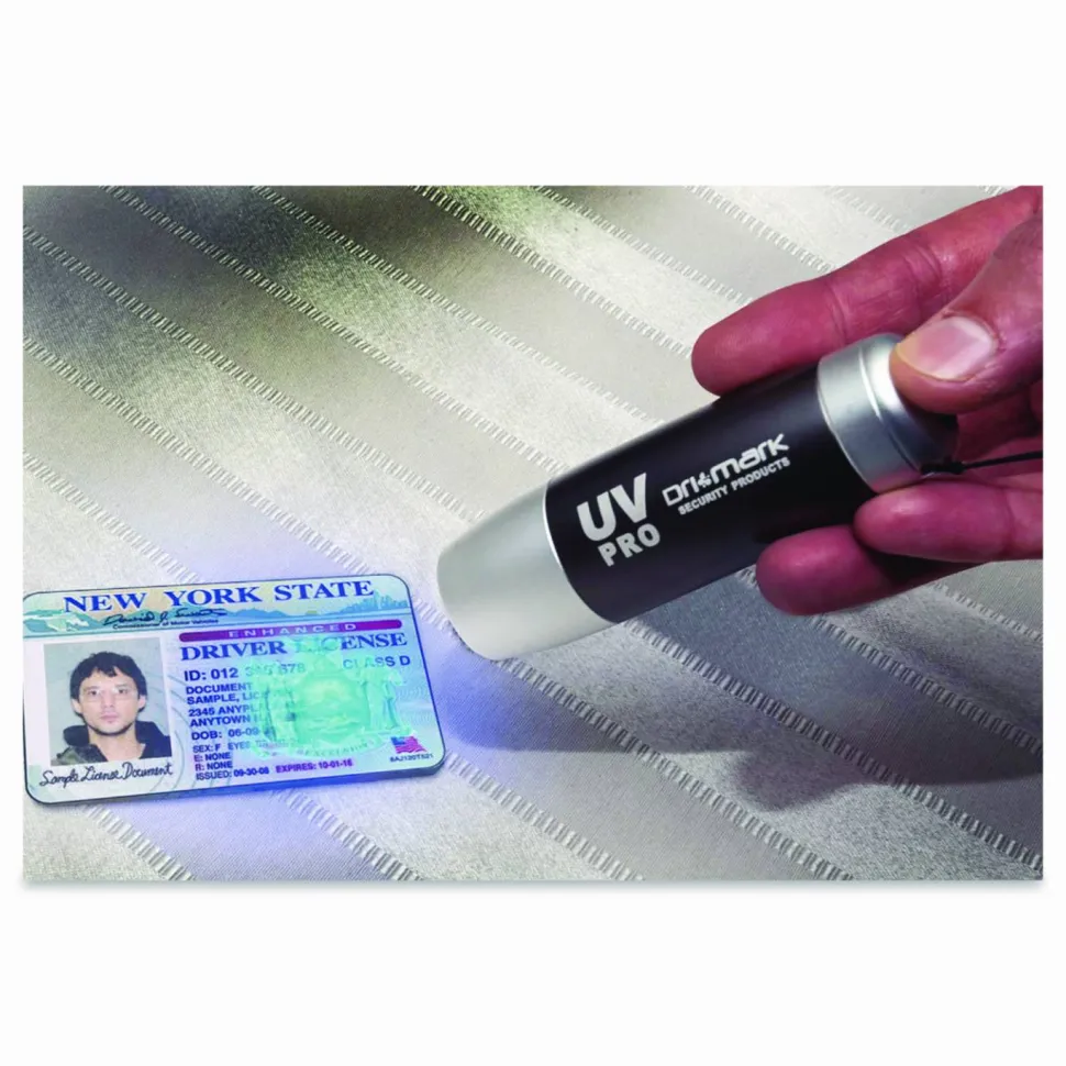 Dri-Mark UV Pro Fraud Protector, 4"H x 1"W x 1"D, Gray/Silver