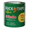 Duck Duct Tape, 1.88" x 55 Yd., Silver, Pack Of 3 Rolls