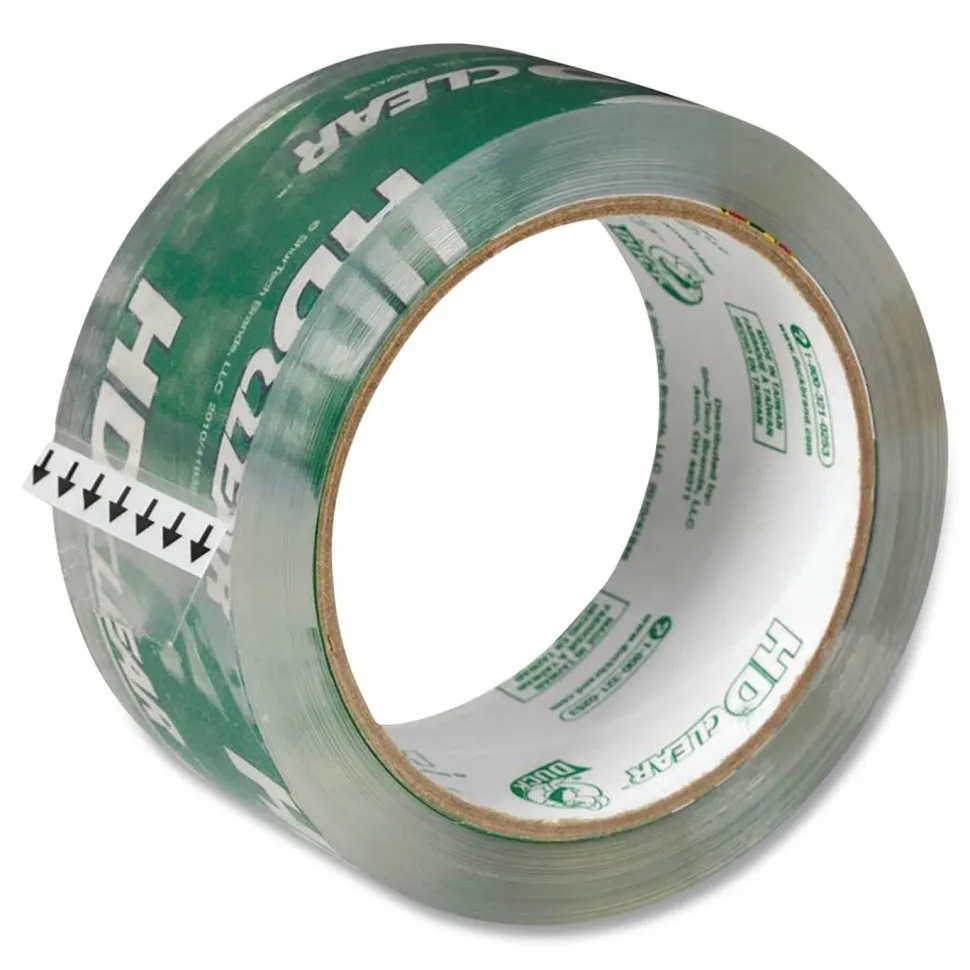 Duck HD Clear Heavy-Duty Packaging Tape, 1-7/8", Crystal Clear, Box Of 24 Rolls