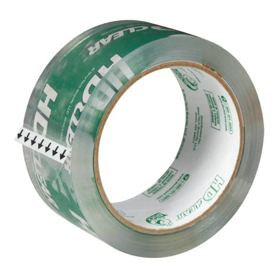 Duck HD Clear Heavy-Duty Packaging Tape, 1-7/8", Crystal Clear, Box Of 24 Rolls