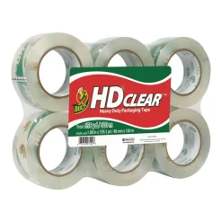 Duck HD Clear Heavy-Duty Packaging Tape, 1-7/8