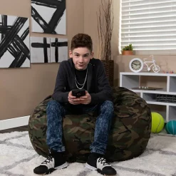 Duncan Oversized Camouflage Refillable Bean Bag Chair for All Ages