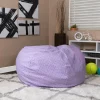 Duncan Oversized Lavender Dot Refillable Bean Bag Chair for All Ages
