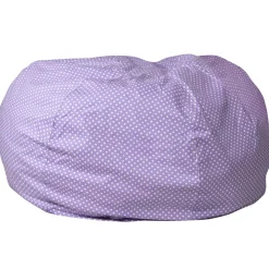 Duncan Oversized Lavender Dot Refillable Bean Bag Chair for All Ages
