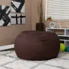 Duncan Oversized Solid Brown Refillable Bean Bag Chair for All Ages
