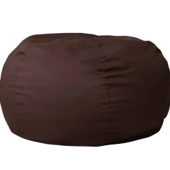 Duncan Oversized Solid Brown Refillable Bean Bag Chair for All Ages