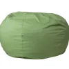 Duncan Oversized Solid Green Refillable Bean Bag Chair for All Ages