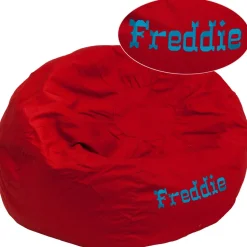 Duncan Oversized Solid Red Refillable Bean Bag Chair for All Ages