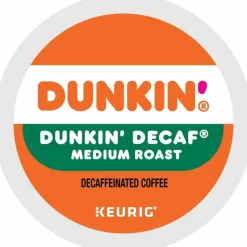Dunkin' Donuts Decaf Keurig Single-Serve K-Cup Pods, Medium Roast, Box of 44 K-Cup Pods