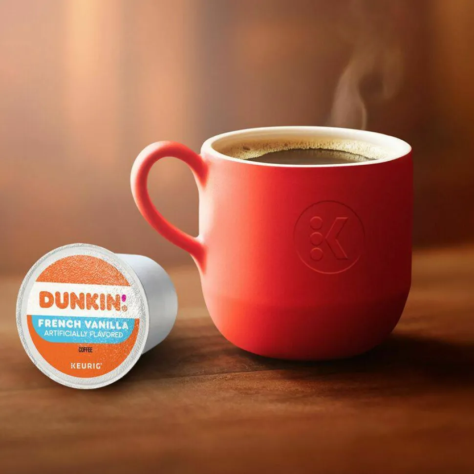 Dunkin' K-Cup Pods, French Vanilla, 22 Pods/Box