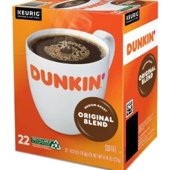 Dunkin' K-Cup Pods, Original Blend, 22/Box