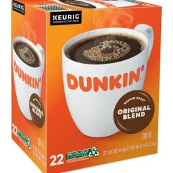 Dunkin' K-Cup Pods, Original Blend, 22/Box