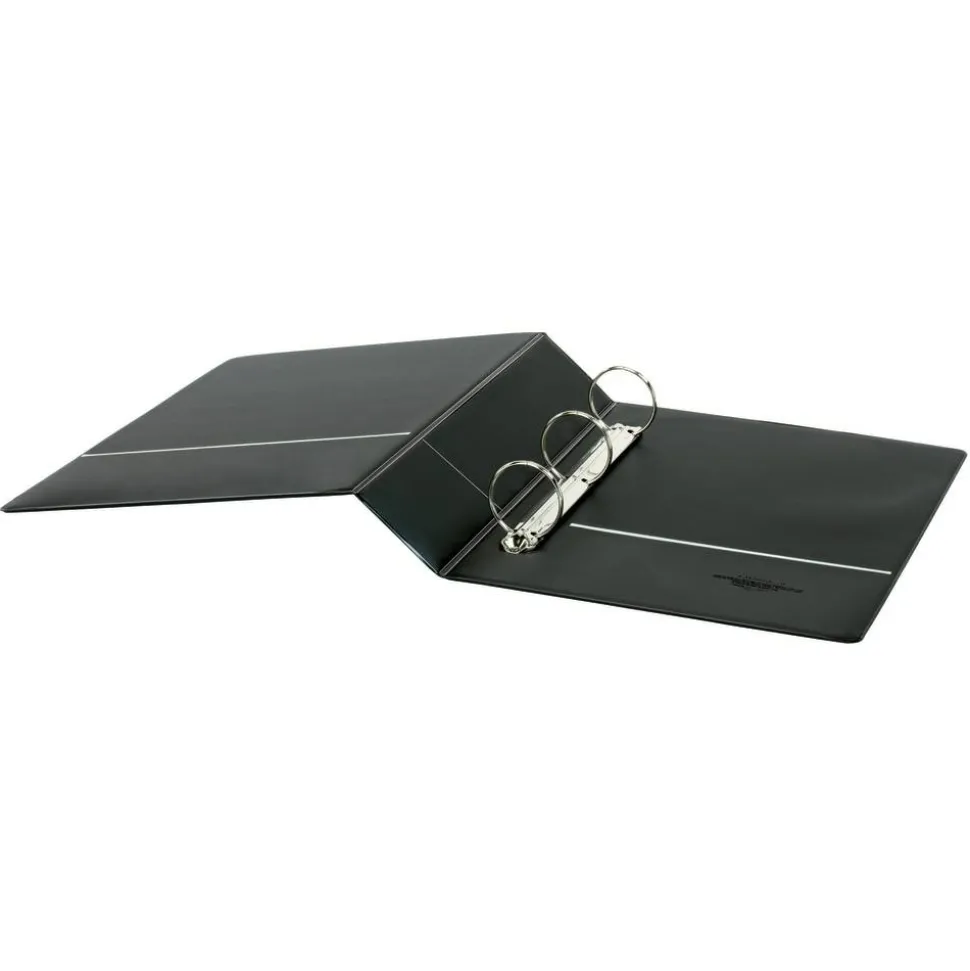 Durable Legal-Size Reference 3-Ring Binder, 2" Round Rings, 41% Recycled, Black