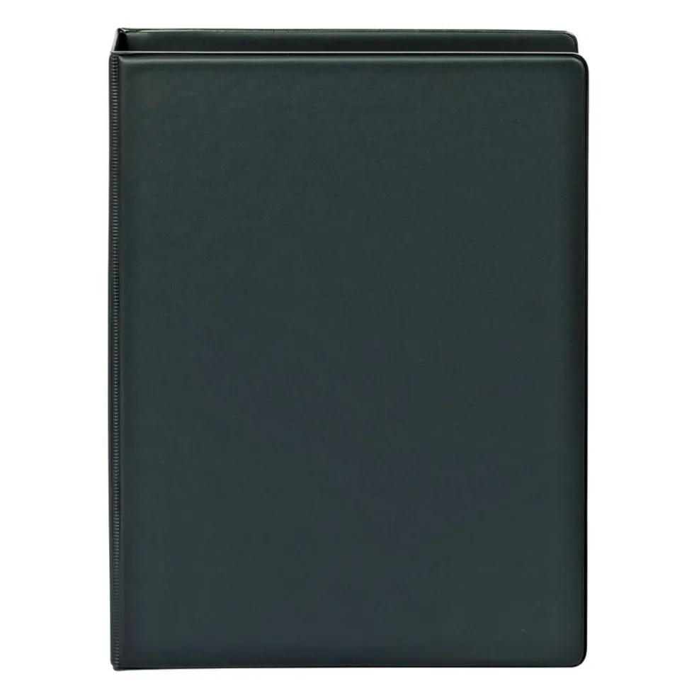 Durable Legal-Size Reference 3-Ring Binder, 2" Round Rings, 41% Recycled, Black