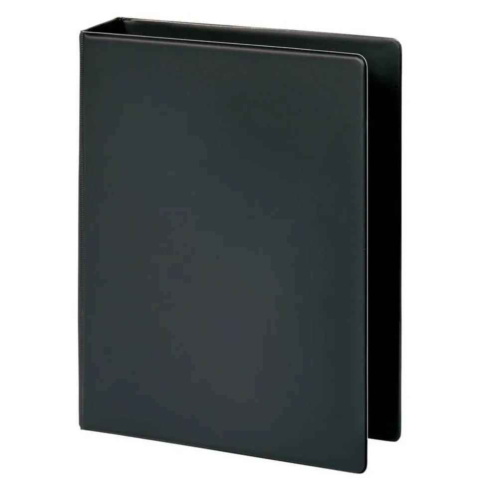 Durable Legal-Size Reference 3-Ring Binder, 2" Round Rings, 41% Recycled, Black