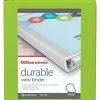 Durable View 3-Ring Binder, 1" D-Rings, Green