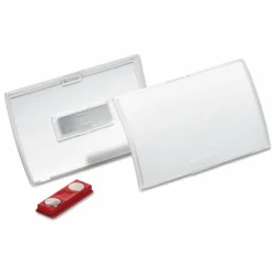 DURABLE CLICK FOLD Convex Magnetic Name Badge Holder - 2-1/8