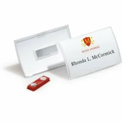 DURABLE CLICK FOLD Convex Magnetic Name Badge Holder - 2-1/8