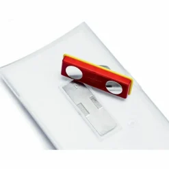 DURABLE CLICK FOLD Convex Magnetic Name Badge Holder - 2-1/8