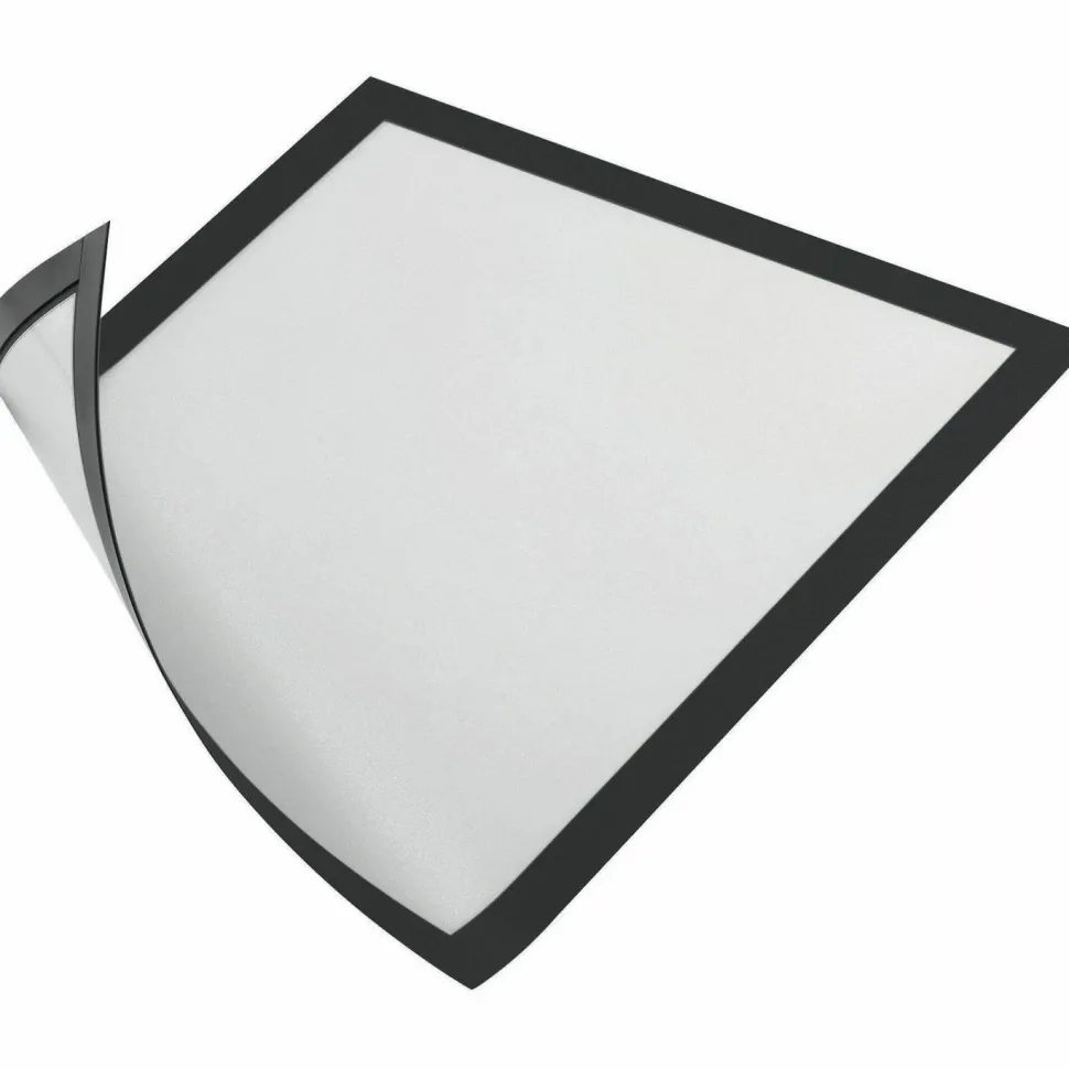 Durable DURAFRAME Magnetic Sign Holder, 5.5 x 8.5, Black Frame, 2/Pack