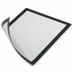 Durable DURAFRAME Magnetic Sign Holder, 8.5 x 11, Black Frame, 2/Pack