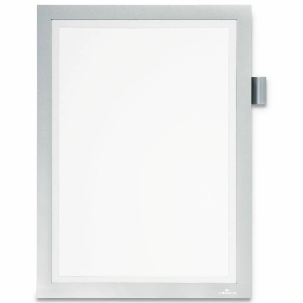 Durable DURAFRAME Note Sign Holder, 8.5 x 11, Silver Frame