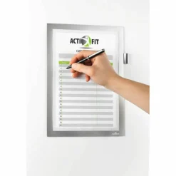 Durable DURAFRAME Note Sign Holder, 8.5 x 11, Silver Frame