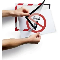 DURABLE DURAFRAME SECURITY Self-Adhesive Magnetic Letter Sign Holder - Holds Letter-Size 8-1/2