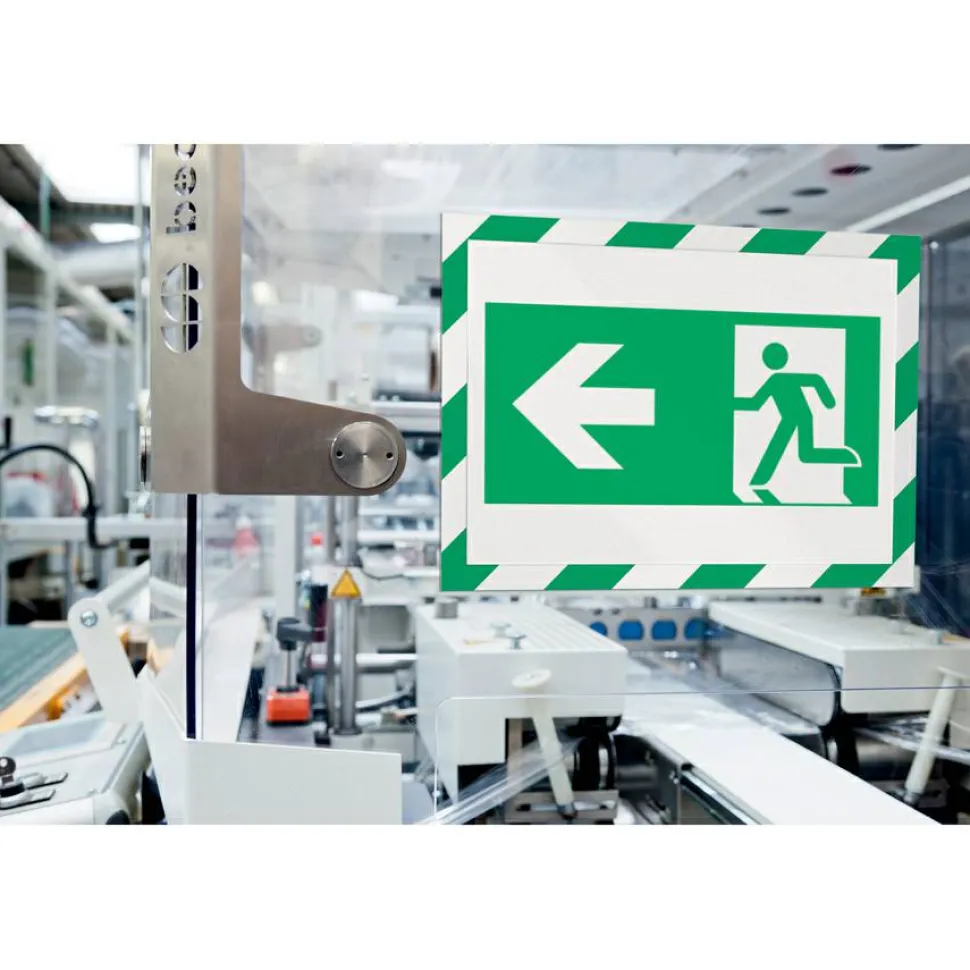 DURABLE DURAFRAME SECURITY Self-Adhesive Magnetic Letter Sign Holder - Holds Letter-Size 8-1/2" x 11" , Green/White, 2 Pack