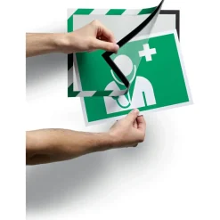 DURABLE DURAFRAME SECURITY Self-Adhesive Magnetic Letter Sign Holder - Holds Letter-Size 8-1/2