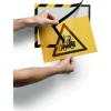 DURABLE DURAFRAME SECURITY Self-Adhesive Magnetic Letter Sign Holder - Holds Letter-Size 8-1/2" x 11" , Yellow/Black, 2 Pack
