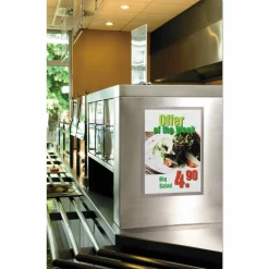 DURABLE DURAFRAME Self-Adhesive Magnetic Tabloid Sign Holder - Horizontal or Vertical, 12.25