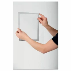 DURABLE DURAFRAME Self-Adhesive Magnetic Letter Sign Holder - Horizontal or Vertical, 9.5