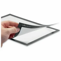 DURABLE DURAFRAME Self-Adhesive Magnetic Letter Sign Holder - Horizontal or Vertical, 9.5
