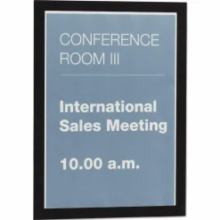 DURABLE DURAFRAME Self-Adhesive Magnetic Letter Sign Holder - Horizontal or Vertical, 9.5