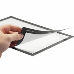 DURABLE DURAFRAME Self-Adhesive Magnetic Letter Sign Holder - Horizontal or Vertical, 9.5