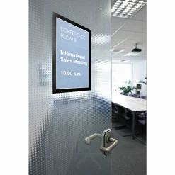DURABLE DURAFRAME Self-Adhesive Magnetic Letter Sign Holder - Horizontal or Vertical, 9.5