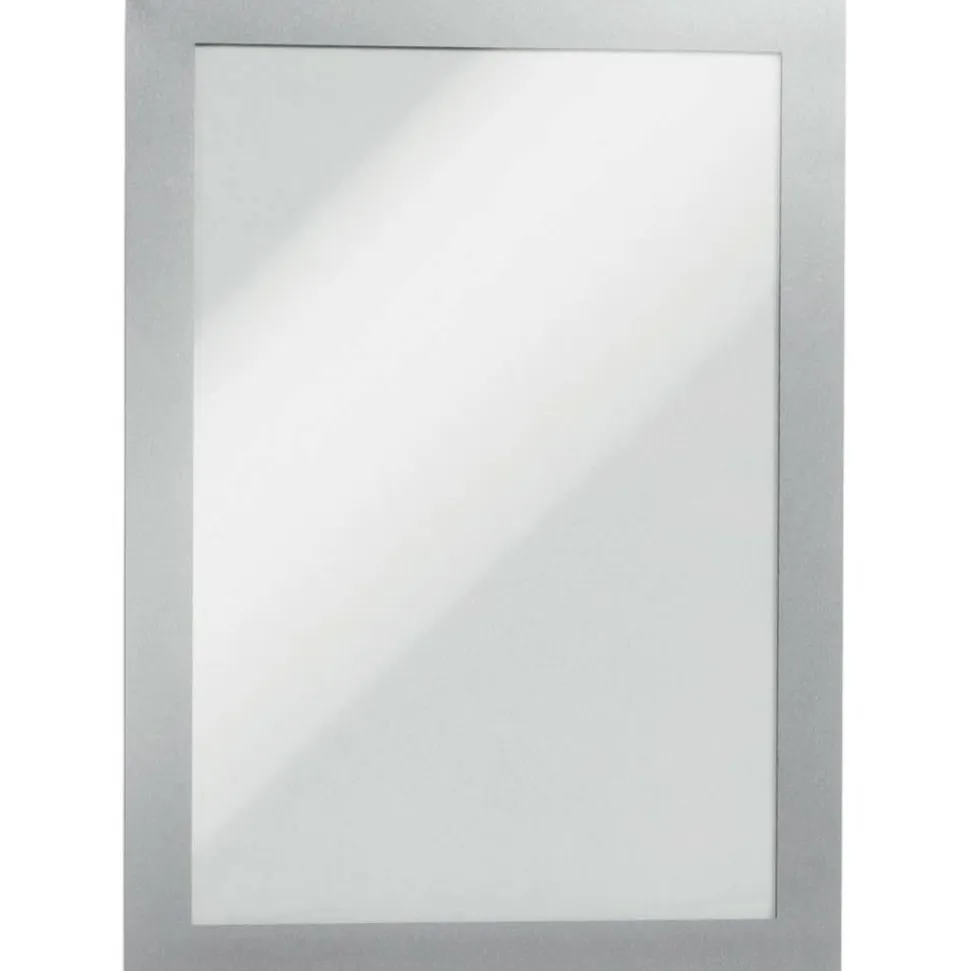 DURABLE DURAFRAME Sign Holders, 6-1/2" x 9-1/2", Silver, Set Of 2 Holders