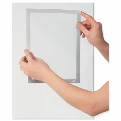 Durable DURAFRAME SUN Sign Holder, 8.5 x 11, Silver Frame, 2/Pack