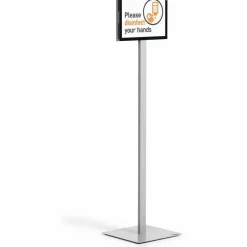 DURABLE Info Basic Floor Stand, Letter Size, Charcoal Gray